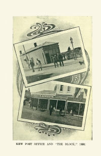 Kew Post Office and “The Block” in 1880.